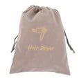 thumbnail image 4 of FRCOLOR Portable Light Grey Hair Dryer Storage Bag Drawstring Fabric Carrying Pouch for Travel, 4 of 8