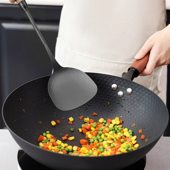 TopLLC Kitchen Accessories,Home And Kitchen,Kitchen Tools,Kitchen Sets Tron Spatula Household Wooden Handle Spatula Non-stick Cookware Soup Ladle Frying Spatula kitchen utensil