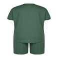 thumbnail image 2 of KuriozudMale Solid Color  Neck Short Sleeve Shirt Shorts with Pocket, 2 of 5