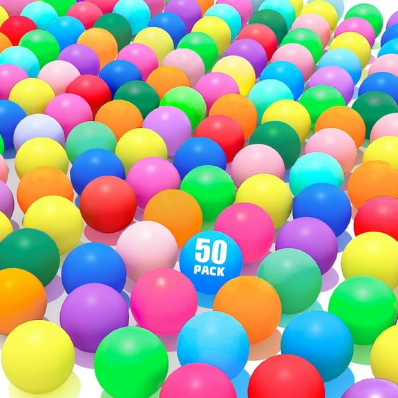 Circles 40mm Ping Pong Balls 50 Pack Colored Table Tennis Balls for Games Arts Pong Balls, Party ,Pet ,Toys ,Teachers , School Activities, Cat Toys