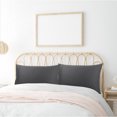 thumbnail image 2 of PiccoCasa Pillowcase Set of 2, Soft Cotton with Zipper Dark Gray Standard, 2 of 7