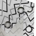 thumbnail image 4 of Ambesonne Black and Grey Grommet Curtain, Angled Stripes, 50" x 108", Black and Pale Grey, 4 of 6