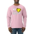 thumbnail image 1 of Wild Bobby, My Heart Is On That Tennis Field, Sports, Men Long Sleeve Shirt, Light Pink, X-Large, 1 of 4