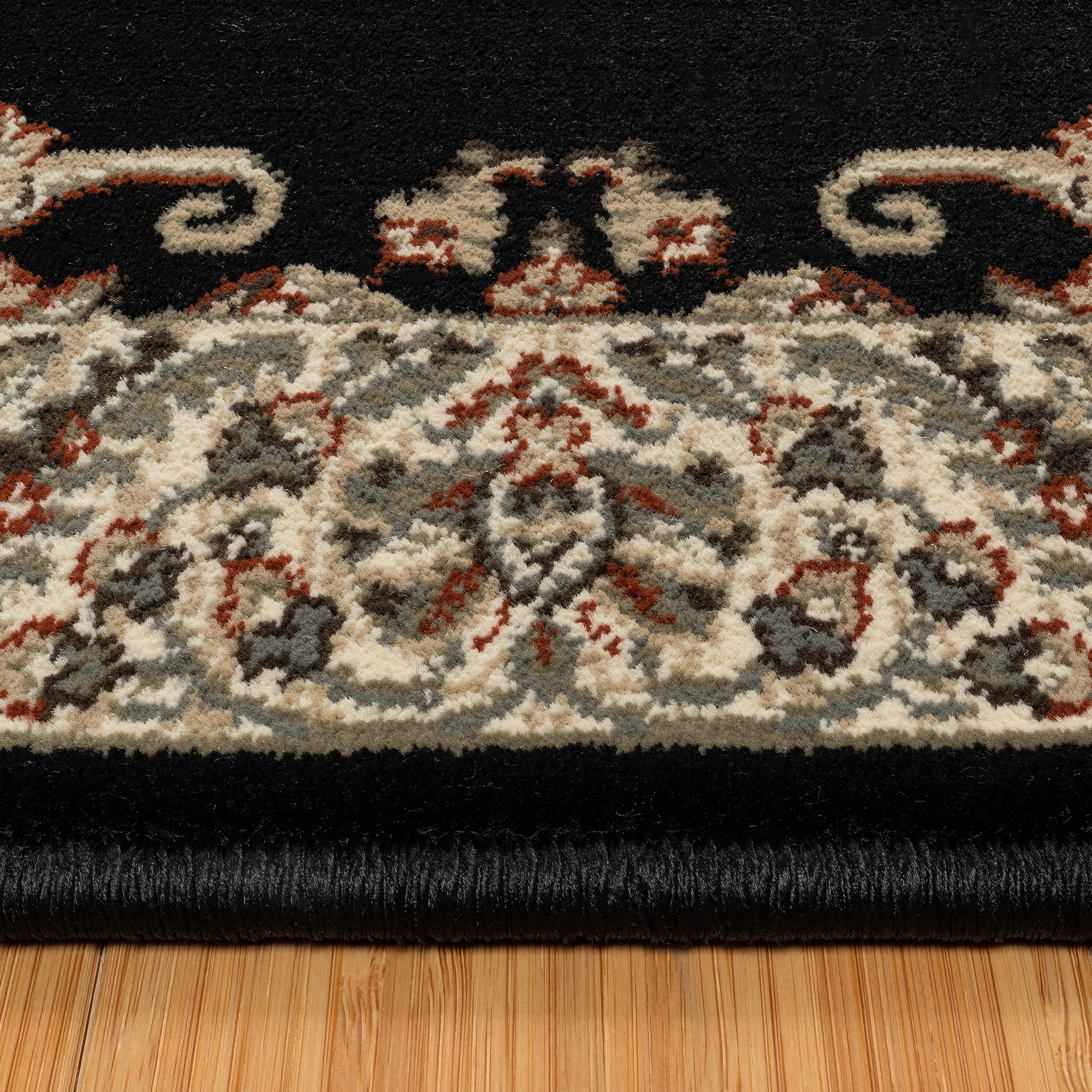 Gertmenian Majestic Ravina Traditional Oriental Black Indoor Area Rug, 8x10
