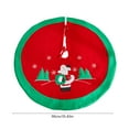 thumbnail image 3 of EWASWON Christmas 36 Inch Christmas Tree Skirt, Velvet Embroidered with Santa & Snowman, Multicolor, Non-Slip Adjustable, Festive Holiday Decor, 3 of 6