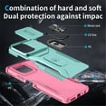 thumbnail image 5 of For Motorola Moto G Power 2025 Slim Fit Shockproof Hybrid with Slide Camera Cover & Rotated Ring Kickstand, [Military-Grade] Phone Case For Motorola Moto G Power 2025 6.8",Grey Green, 5 of 8