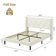 thumbnail image 6 of DSstyles Full Bed Frame, Velvet Platform Full Bed with Wingback Headboard, Upholstered Bed Frame, Solid Wooden Slats Support, No Box Spring Needed, Beige
Visit the Homhougo Store, 6 of 6