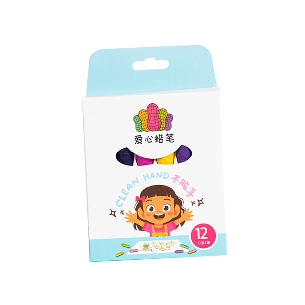 Rotulador de dibujo BLESIY Fácil de sostener colores vibrantes Papelería para pequeños lavables 12 colores azul