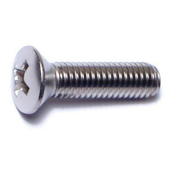 #10-32 x 3/4" 18-8 Stainless Phillips Oval Head Machine Screws (100 pcs.)