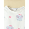 thumbnail image 6 of Caoirhny Baby Girls Cute Clothes Elephant Print Long Sleeves Romper and Suspender Skirt Headband Fall Outfit, 6 of 9