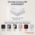 thumbnail image 2 of Loomsnest Diamond Quilted Comforter Full/Queen Duvet Insert, All Season, Soft, Lightweight, Down Alternative Reversible Comforter (White), 2 of 7