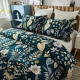 thumbnail image 2 of Shabby Floral Leaves Girls Bedding Set Lujo 8 capas Ruffle 3Pcs Funda Nórdica, 2 of 9
