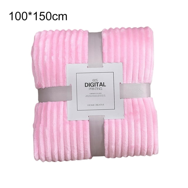 HEVIRGO Skin-friendly Soft Throw Blanket Polyester Air Conditioned Blanket for Sofa