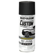 Black, Rust-Oleum Automotive Custom Matte Lacquer Spray Paint-332289, 11 oz, 6 Pack