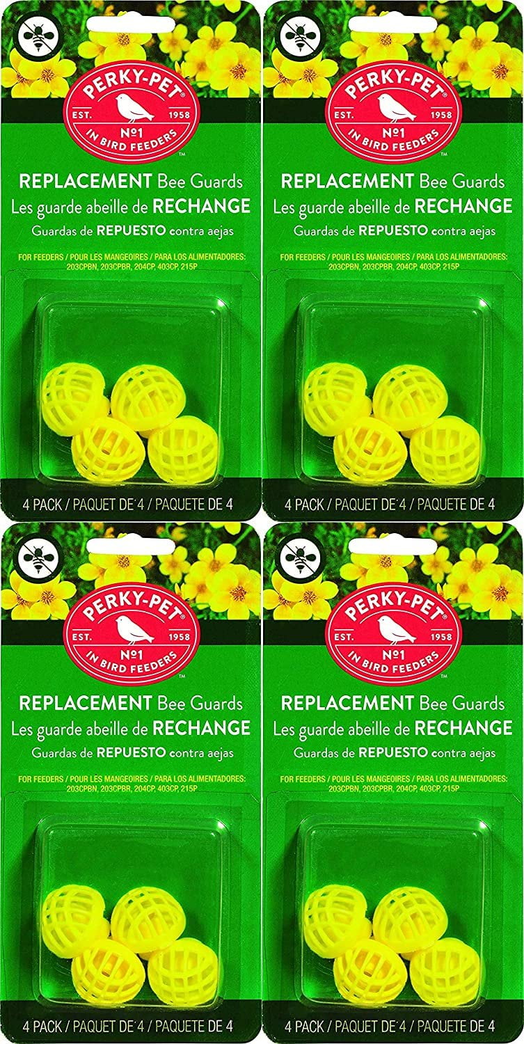 Perky-Pet 205Y Replacement Yellow Bee Guards for Feeders 203C and 203CP 4 PIECE 