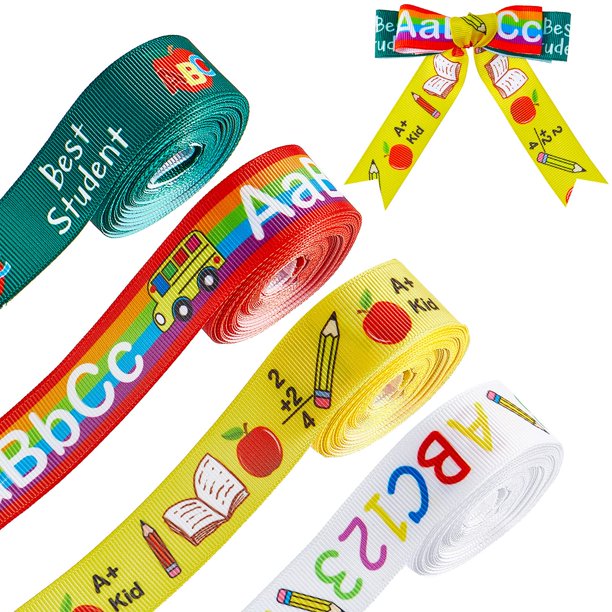 Cintas de grogrén WILLBOND para el regreso a clases, 20 yardas, 4 estilos