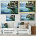 thumbnail image 4 of Designart "Tranquil French Riviera Calm Waters II" Landscapes Floater Framed Canvas Wall Art, 4 of 7