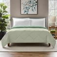 thumbnail image 2 of Mainstays Full/Queen Reversible All-Season Microfiber Comforter, Green, 2 of 13