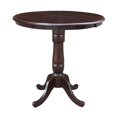 thumbnail image 2 of International Concepts 36-Inch Round Top Pedestal Table with 12-Inch Leaf, 36-Inch Counter Height, Rich Mocha, 2 of 4