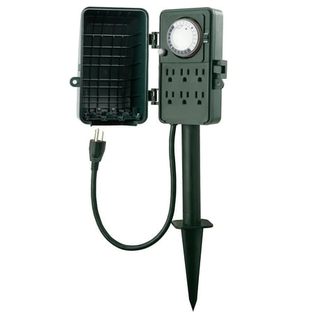 Century 24 Hour Outdoor Mechanical Timer 6 Ways Garden Power Stake (Best Way To Stake Tomatoes)