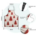 thumbnail image 7 of Red Christmas Tree Pattern Kids Aprons for Girls and Boys,Adjustable Neck Strap Toddler Aprons for Kids Cooking Baking, 7 of 7