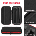 thumbnail image 2 of Wireless Microphone Bag Zipper Portable Sponge Pouch Anti-fall Storage Padded Case Dj Black Red, 2 of 5