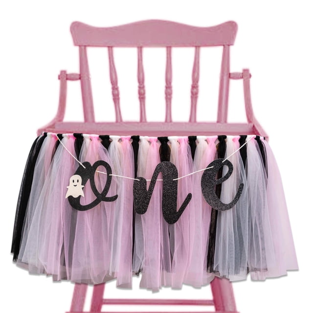 Banner para trona MUWEOL Little Ghost para primer cumpleaños de Halloween