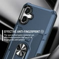 thumbnail image 6 of YEYKX Case for Samsung Galaxy A06 4G, Ring Holder Kickstand Anti-Fingerprint Non-slip Anti-Drop Heavy Duty Defender Rugged Case Cover for Samsung A06 4G Phone 6.7 inches,Blue,For Galaxy A06, 6 of 10