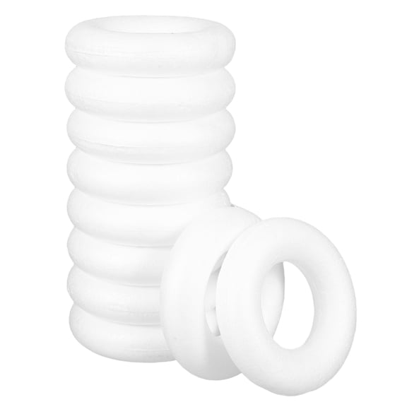 Tineasur 10Pcs White Foam Circle for DIY Polishing Cutting and Gluing Crafts