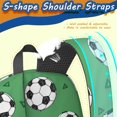 thumbnail image 5 of Soccer and Triangle Green Pattern 17" School Backpacks for Teens,Waterproof Oxford Fabric,S-Shape Padded Straps for School,Travel,Hiking,Camping, 5 of 6