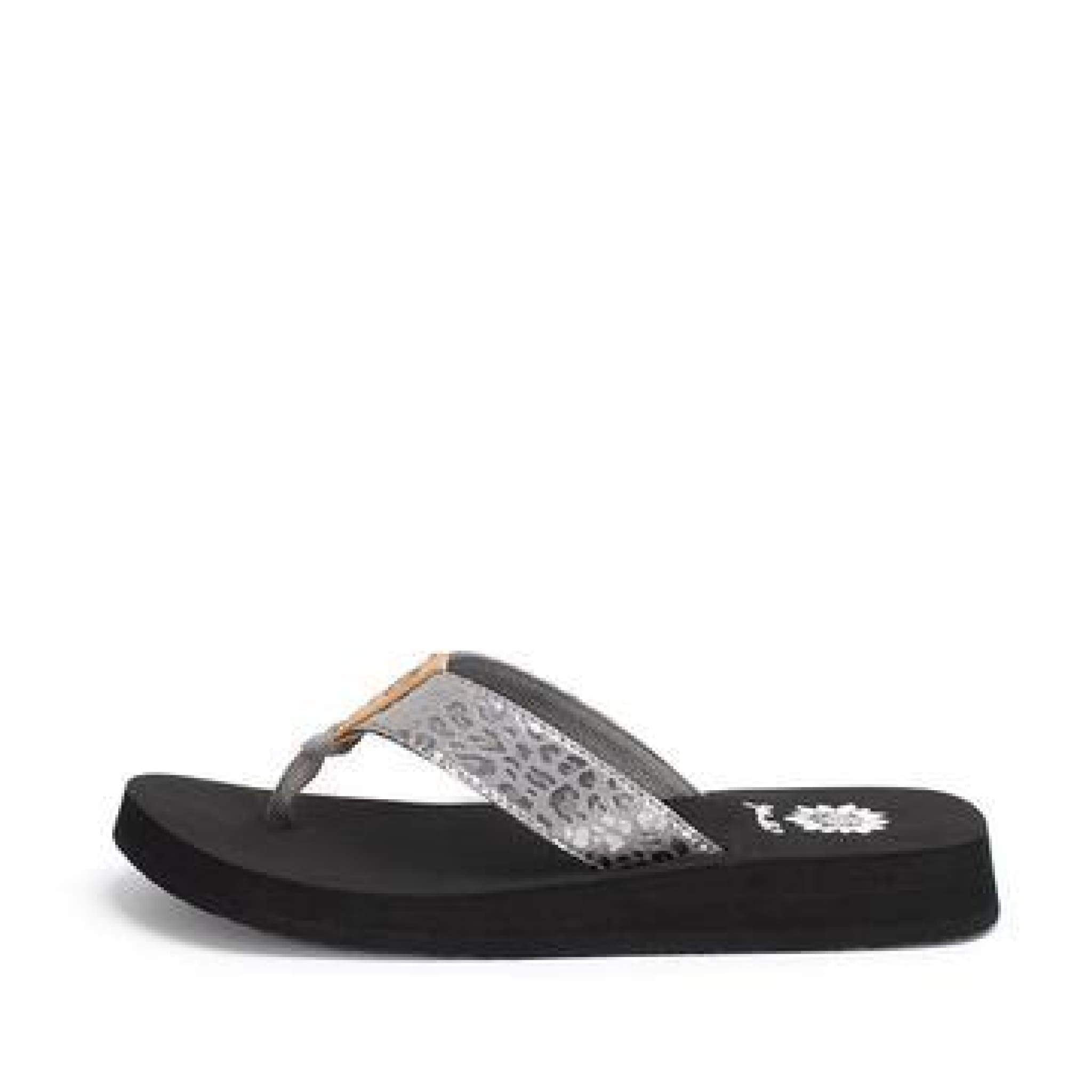 yellow box leopard flip flops