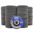 thumbnail image 1 of Lincoln Abrasives Lot de 100 Disques à Rabat, 40 Grains Roues de Ponçage 4,5 Pouces x 7/8 Pouces pour Meuleuse d'Angle, 1 of 4