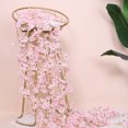 thumbnail image 2 of 4/2/1 Pack Artificial Cherry Blossom Vine,1.8M Artificial Silk Flowers Hanging Plant Garland for Home Wedding Indoor Outdoor Garden Wall Decor Party Decoration, 2 of 8