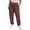 Coffee, variant on Women's Plus Size Tapered Lounge Pants Adjustable Drawstring Soft Casual Comfy Pants Elastic Cuff Ankle With Pockets (XL-5XL)