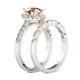 thumbnail image 4 of Gota de agua Champagne Cubic Zirconia Anillo de compromiso de diamantes de imitación de novia Completa Zirconia Anillo solitario 6 10, 4 of 7