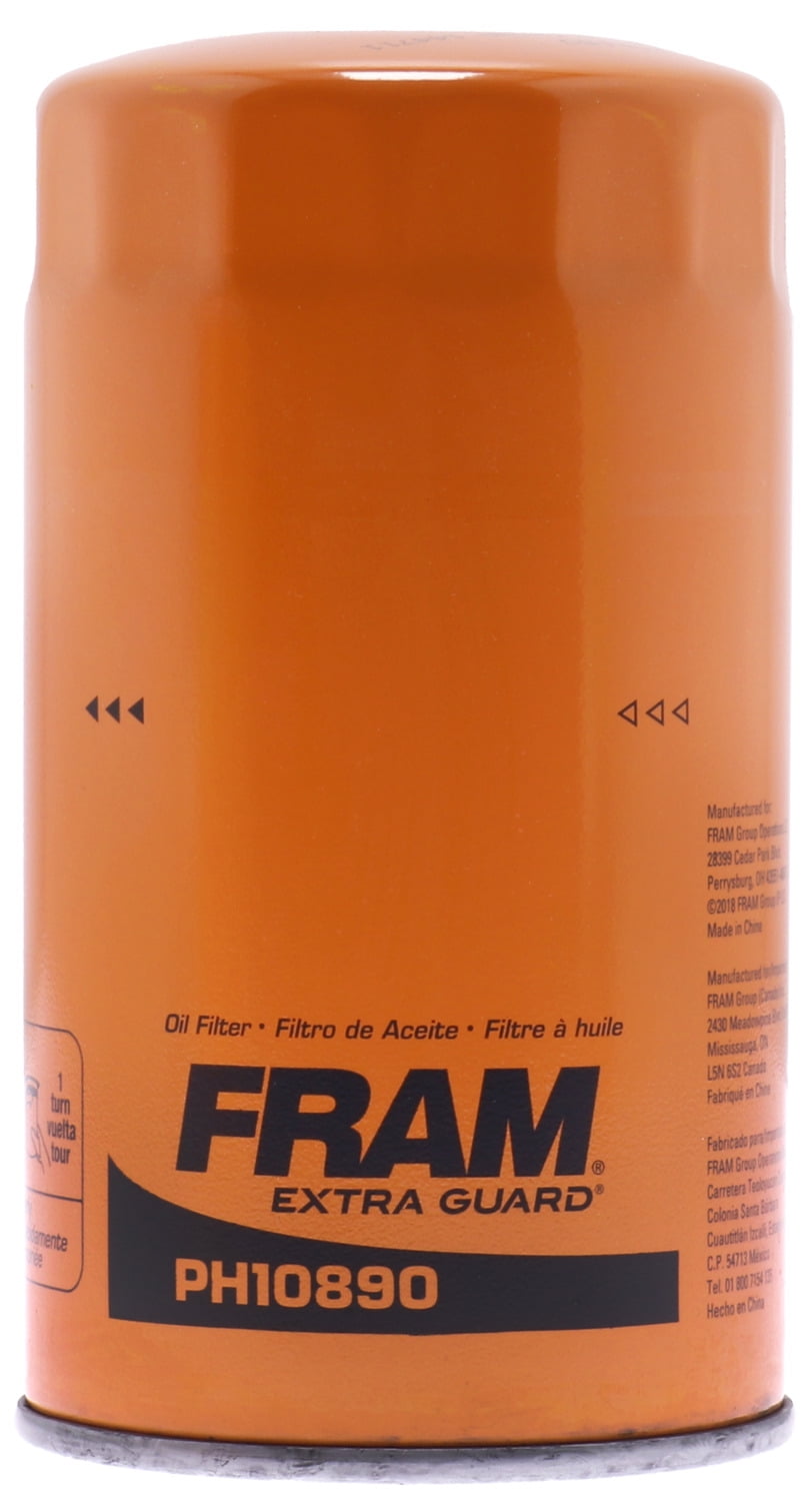 FRAM Extra Guard Oil Filter, PH10890, 10K Miles, Replacement Oil Filter Fits Select Vehicles