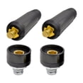 thumbnail image 2 of davian 4 Pieces Welding Cable Connector TIG Welding Panel Connector Quick Fitting Plug Socket Copper Premium Construction Suitable for Repair Replacement Black, 2 of 8