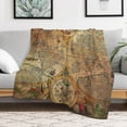 thumbnail image 5 of Antique World Map Blanket for Bed Throw Blanket for Women, Men And Kids Super Soft Plush Blanket Throw, Print Blanket, Blanket for Kids, 5 of 7