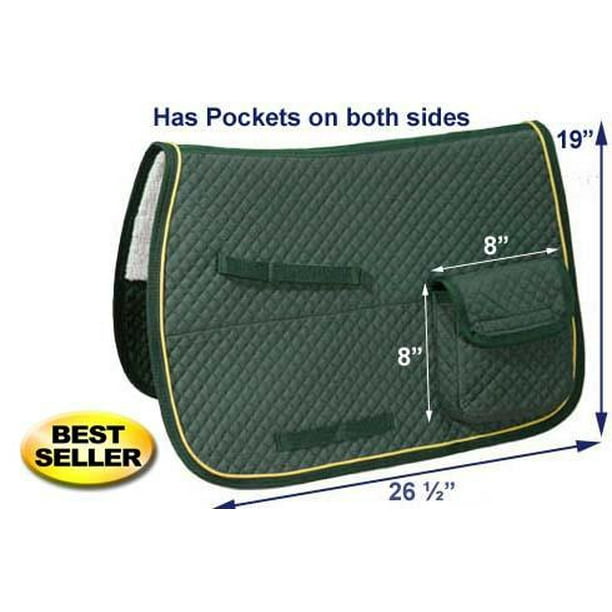 Derby Originals English Saddle Pad with Pockets for Trail Rides
