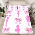 thumbnail image 2 of Erosebridal Cheerleading Cheerleader Bed Sheets King,Cheer Team Bedding King Size,Kawaii Bow Sheet Set King,Breathable Dreamy Room Decoration,4 Pieces, 2 of 7