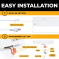 thumbnail image 6 of LED Under Cabinet Lighting Hardwired - 3CCT 18 Inch White Finish - Undercabinet Lights for Kitchen - Linkable Undercounter Dimmable Plug in Light or Hard Wired - Under Counter Fixture Direct Wire, 6 of 6