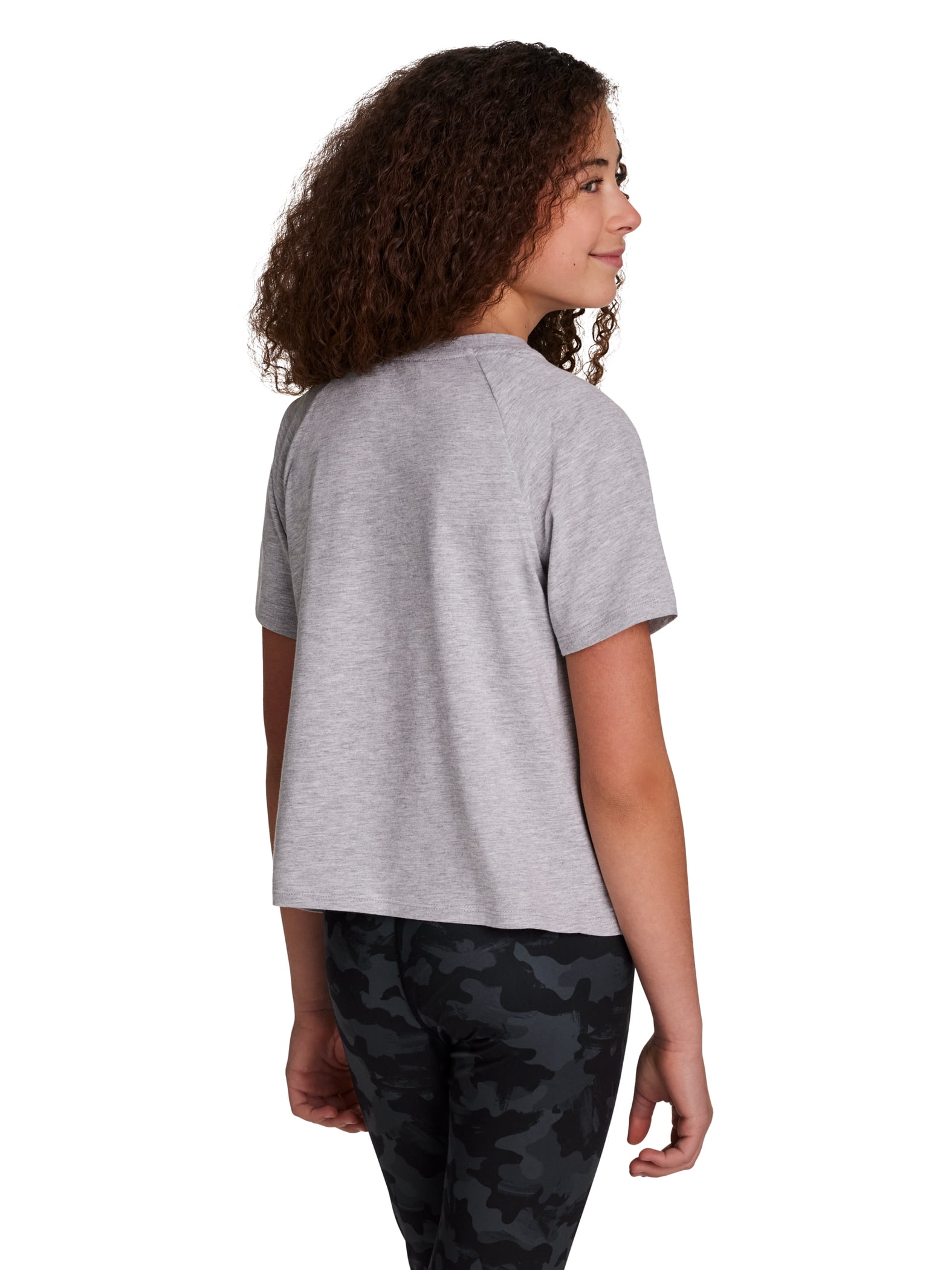 Reebok Girl’s Athletic Boxy Short Sleeve Graphic T-Shirt, Sizes 4-18