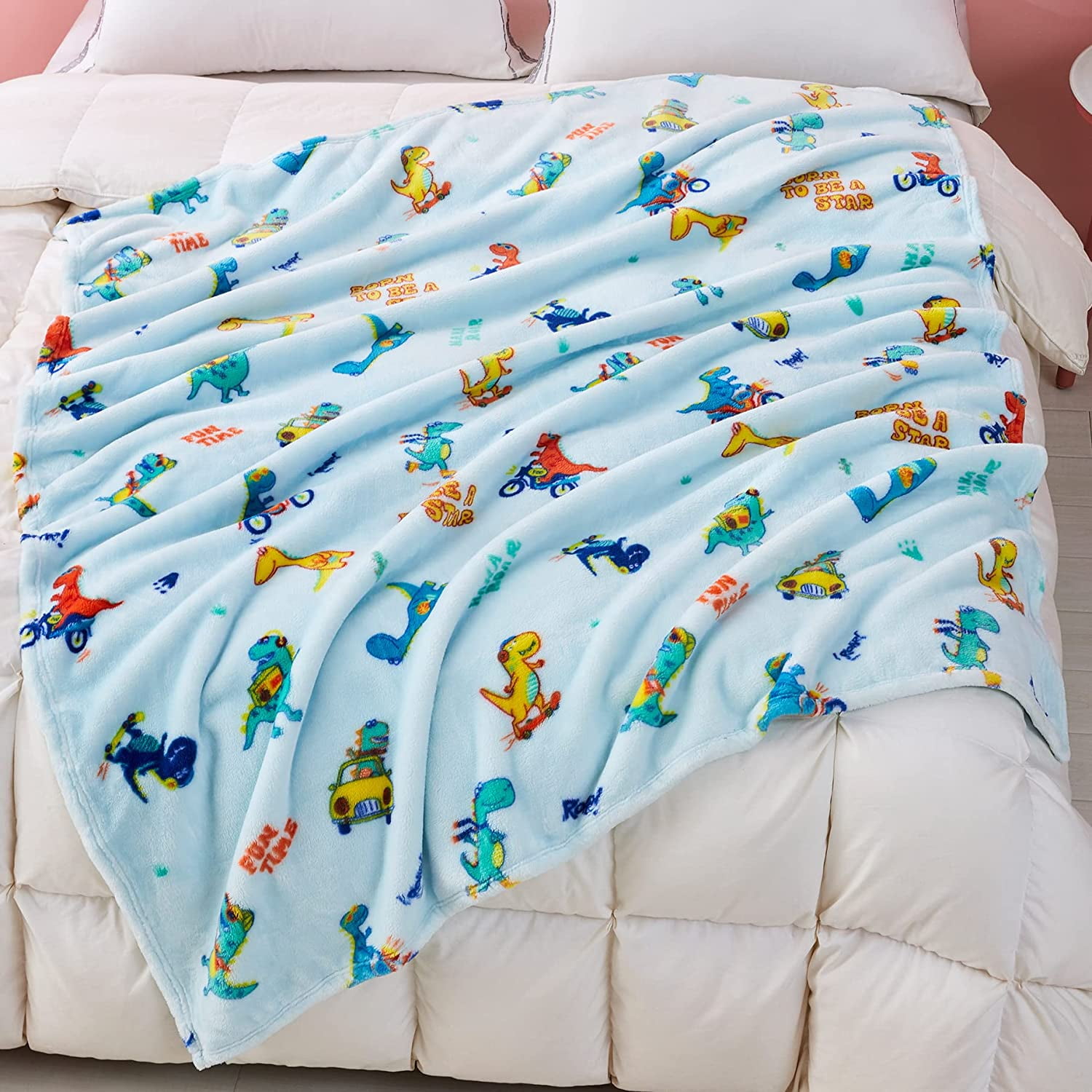 Dinosaur Blanket for Boys, Dinosaur Toddler Blanket for Boys and Girls ...