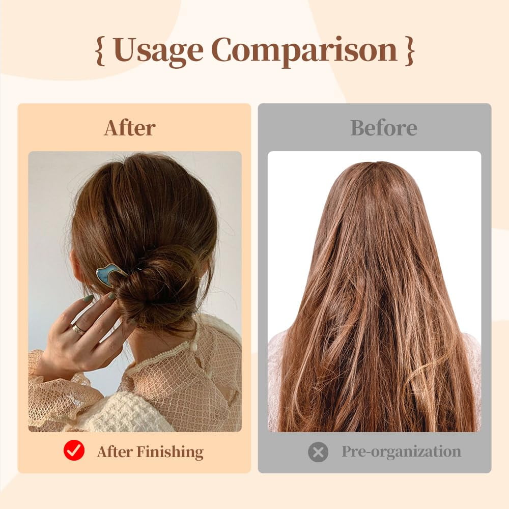 4 Stück French Hair Pins – 14 Cm U-förmige Haargabeln Für Dutt & Hochsteckfrisuren (Gold, Silber, Schwarz, Roségold)