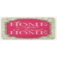thumbnail image 1 of Saying Kitchen Mat, Housewarming Welcoming Theme Typography Antique Frame with Flowers and Birds, Plush Decorative Kitchen Mat with Non Slip Backing, 47" X 19", Pink Tan, by Ambesonne, 1 of 1