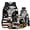 American Flag Cattle Sunflower, variant on Garronmavis Lizard Print Backpack Set Boy School Bags Cool Kids Book Bag & Insulated Lunch Bag & Lightweight Pencil Case & Water Bottle Sling Bag Set for School Student
