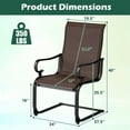thumbnail image 6 of Topcobe Set of 2 Patio Chairs with Quick-drying and Breathable Fabric for Backyard, Outdoor Patio Furniture for Garden Backyard Pool Deck-Brown, 6 of 9