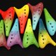 thumbnail image 4 of 12 agujeros mezclados estilo colorido Ocarina forma elegante cerámica Ocarina en Alto C, cielo estrellado-rojo granate Feliz Sencillez, 4 of 5