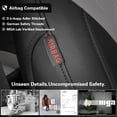 thumbnail image 5 of EKR Custom Fit Model Y Car Seat Covers for Tesla Model Y 2020 2021 2022 2023 2024 2025 - Full Set Leather 5-Seater Saver (Black/White), 5 of 8