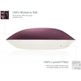 thumbnail image 3 of DISANGNI 100% Mulberry Silk Silk Pillowcase, Used for Hair and Skin, Envelope Type, Silk on one Side and Tencel on The Other Side, 1pc (Purple, 1 pc Standard Size 20"x26"), 3 of 7